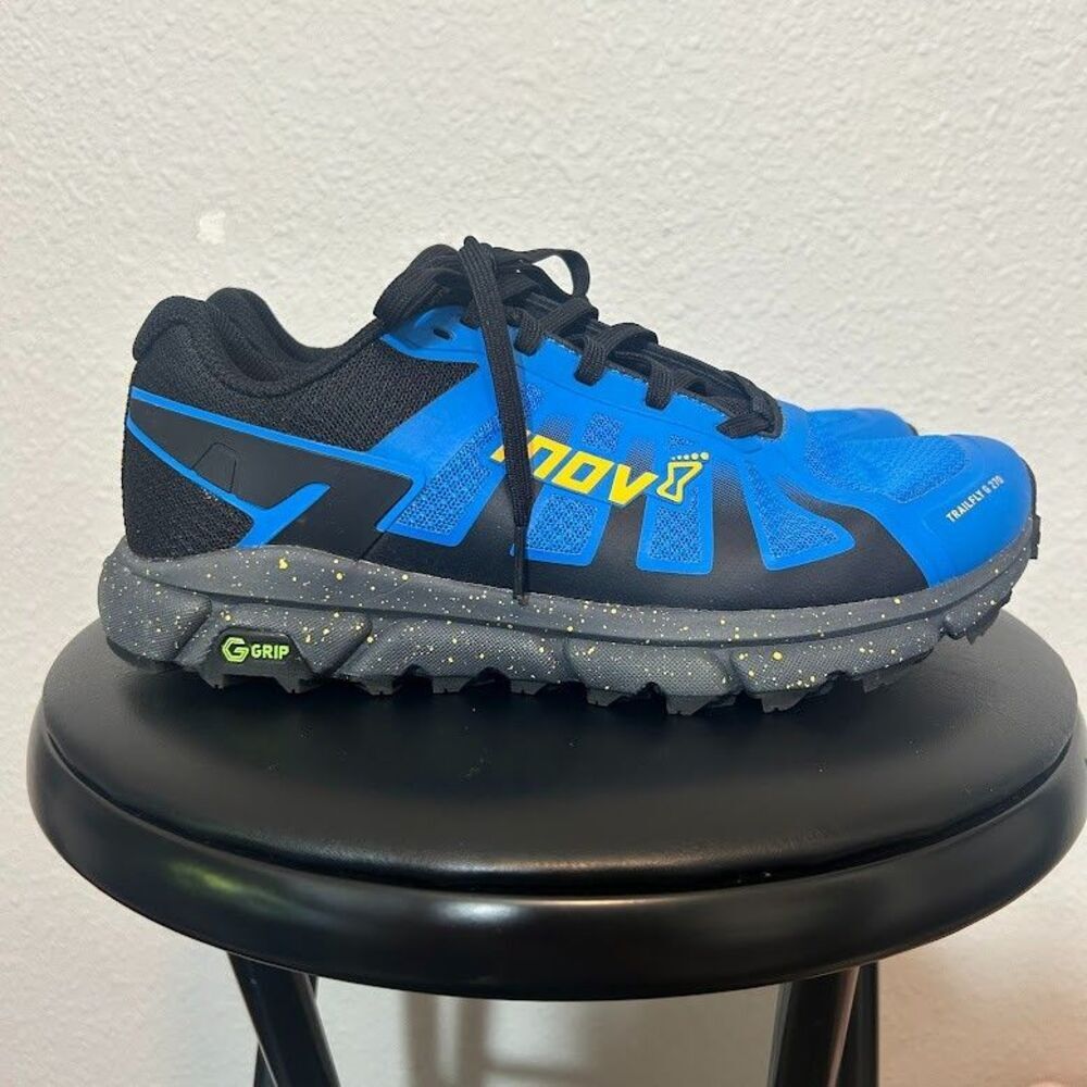 Inov-8 Trailfly G 270 Low Top Trail Running Shoes Mens 7 Womens 8.5 Blue Black
